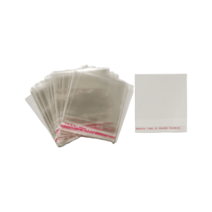 Bolsa de celofán sin cenefa con adhesivo | 7cm x 8cm | 100pz