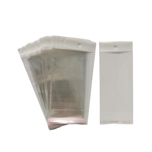 Bolsa de celofán con cenefa y adhesivo | 8cm x 20.1cm | 100pz