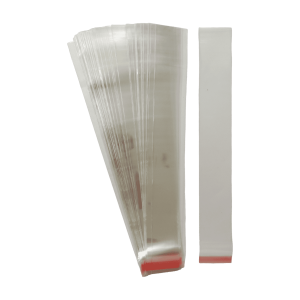 Bolsa de celofán sin cenefa con adhesivo | 3.6cm x 26.6cm | 100pz