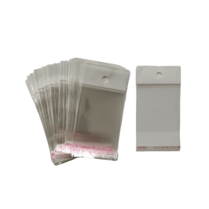 Bolsa de celofán con cenefa y adhesivo | 6cm x 11cm | 100pz