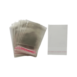 Bolsa de celofán sin cenefa con adhesivo | 5cm x 8cm | 100pz