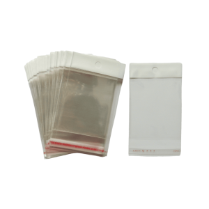 Bolsa de celofán con cenefa y adhesivo | 6.9cm x 11.8cm | 100pz