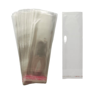 Bolsa de celofán sin cenefa con adhesivo | 6cm x 20cm | 100pz