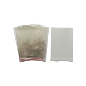 Bolsa de celofán sin cenefa con adhesivo | 15.5cm x 24.1cm | 100pz