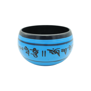 Tazón tibetano azul con negro de 15 cm