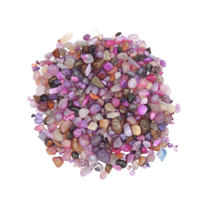 Ágata rosa calidad "B" #00 de .3cm a .5cm