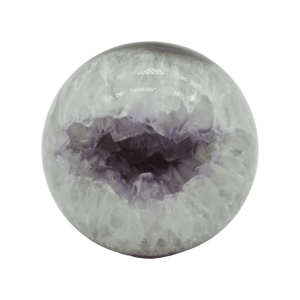 Drusa de amatista pulida en forma de esfera