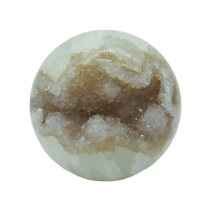 Drusa de amatista pulida en forma de esfera