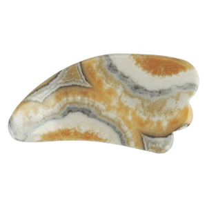 Gua Sha de piedra calcita naranja