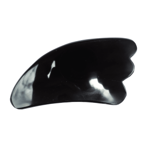 Gua Sha de piedra obsidiana negra