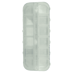 Estuche de plástico para bisutería | 12 divisiones