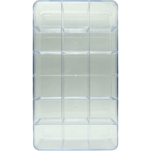 Estuche de plástico para bisutería | 18 divisiones