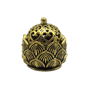 Incensario de bronce con tapa | color dorado