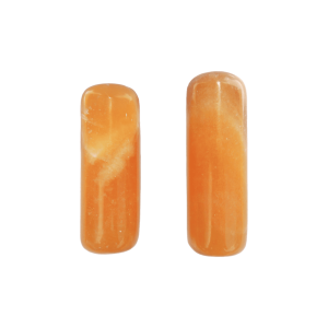 Masajeador de piedra calcita naranja tipo cilindro