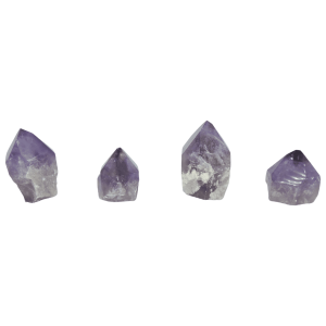 Punta semipulida de cuarzo amatista grande