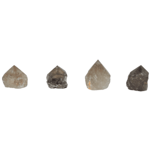 Punta semipulida de cuarzo ahumado