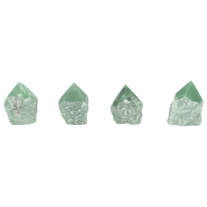 Punta semipulida de cuarzo verde