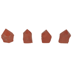 Punta semipulida de piedra jaspe rojo