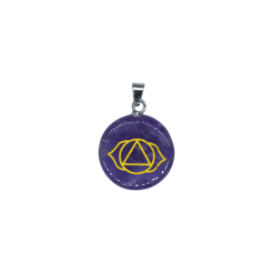 Dije de chacra tercer ojo de cuarzo amatista