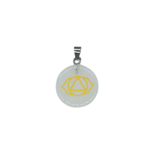 Dije de chacra tercer ojo de cuarzo blanco