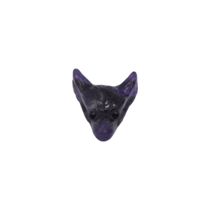 Dije de lobo de cuarzo amatista