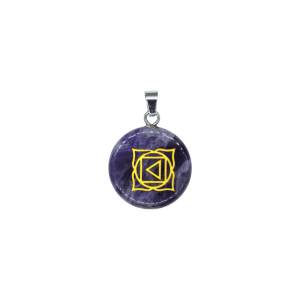 Dije de chacra raíz de cuarzo amatista