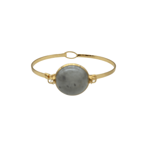 Brazalete de piedra labradorita en forma redonda