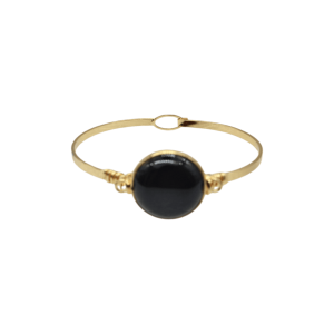 Brazalete de piedra obsidiana en forma redonda