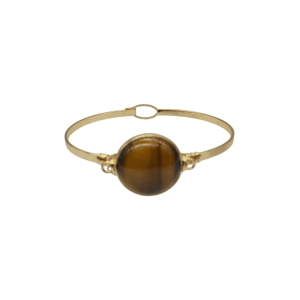 Brazalete de piedra ojo de tigre en forma redonda