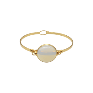 Brazalete de piedra luna en forma redonda