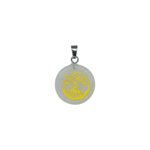 Dije de árbol de la vida de cuarzo blanco