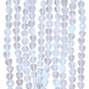 Tira de cuarzo rosa en forma de corazón | 10mm