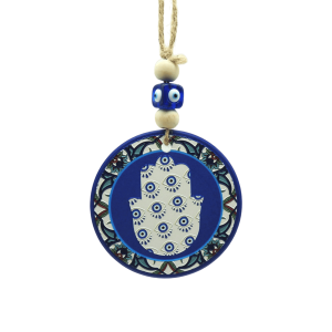 Colgante de cerámica con ojo turco, doble vista | Mod 1 | 7.5cm
