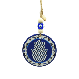Colgante de cerámica con ojo turco, doble vista | Mod 7 | 7.5cm