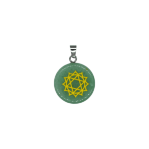 Dije de chacra corazón de cuarzo verde