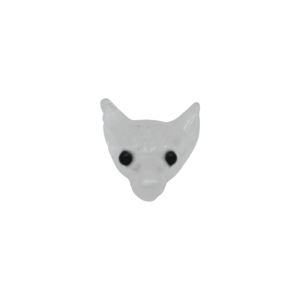 Dije de lobo de cuarzo blanco