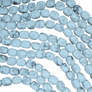 Tira de piedra howlita en forma de rectángulo | 8mm x 10mm