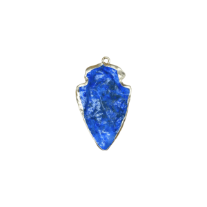 Dije de flecha de piedra lapislázuli con dorado
