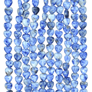 Tira de piedra sodalita en forma de corazón | 10mm
