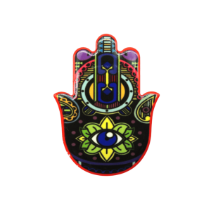 Mano de Fátima de cerámica con imán | Mod 1| 6 cm x 8cm