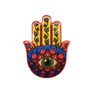 Mano de Fátima de cerámica con imán | Mod 2 | 6 cm x 8cm