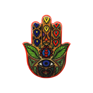 Mano de Fátima de cerámica con imán | Mod 3 | 6 cm x 8cm