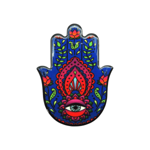 Mano de Fátima de cerámica con imán | Mod 9 | 6 cm x 8cm