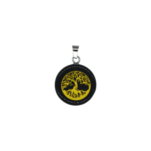 Dije de árbol de la vida de obsidiana negra