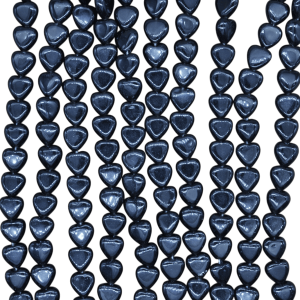 Tira de piedra obsidiana en forma de corazón | 10mm