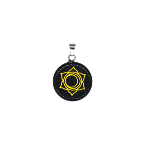 Dije de chacra sacro de obsidiana negra