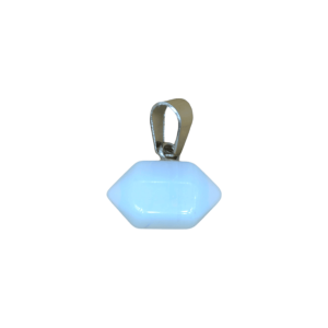 Dije de doble punta mini de piedra luna (opalita)