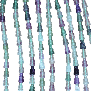 Tira de piedra fluorita en forma de pino de 7mm x 11mm