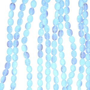 Tira de piedra luna (opalita) en forma oval | 8mm x 10mm