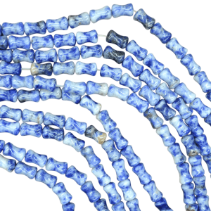 Tira de piedra sodalita en forma de tubo | 6mm x 10mm